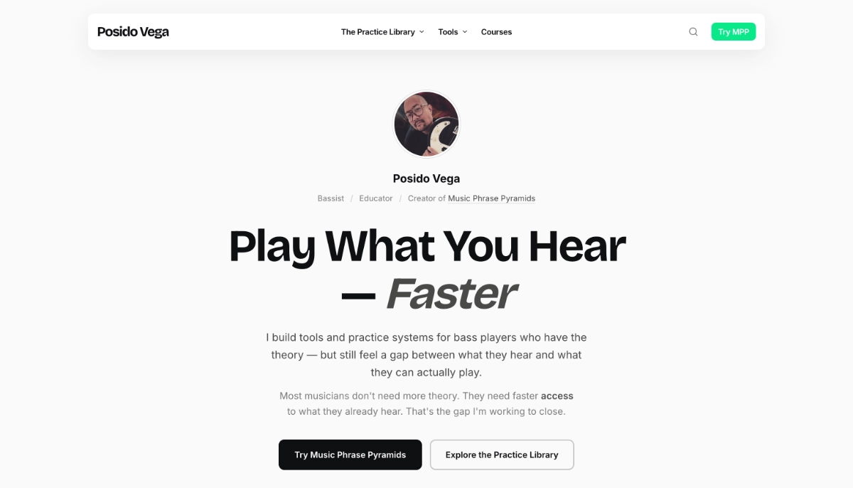 Posido Vega - Music Education Platform